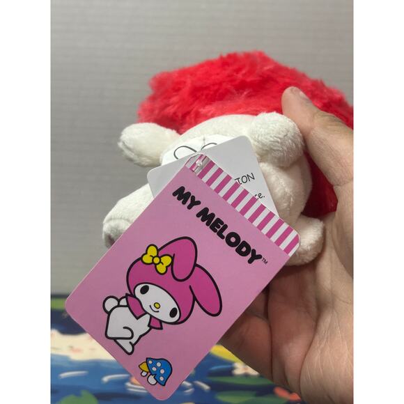 Sanrio My Melody Red Fuzzy Soft Plush Stuffed Animal Bunny Rabbit - Picture 6 of 11